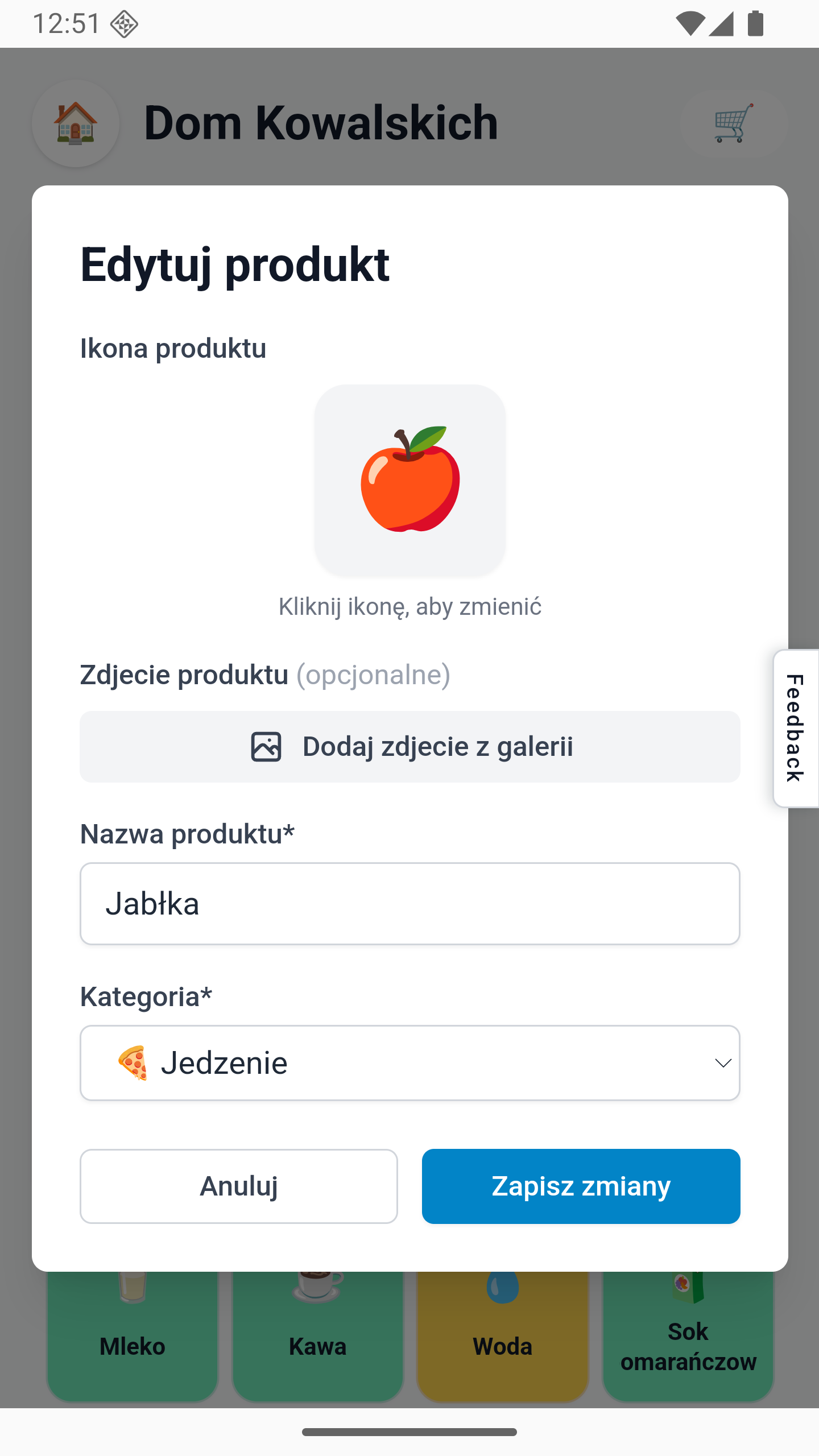 Edit product